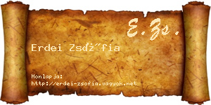 Erdei Zsófia névjegykártya