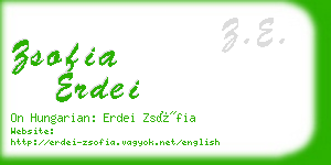 zsofia erdei business card